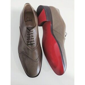 $1,145 Retail CHRISTIAN LOUBOUTIN - BOABI Brown Oxfords - Size 43  / US 10